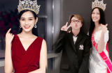 Chụp hình chung với Duy Khánh, Đỗ Thị Hà để lộ gương mặt hốc hác kém sắc hơn hẳn khi đăng quang