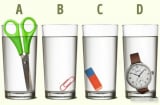 Thử đoán xem: Cốc nào nhiều nước nhất? Trả lời đúng chứng tỏ bạn rất thông minh