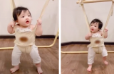 Phản ứng phấn khích của ái nữ nhà Đông Nhi khi lần đầu được chơi xích đu khiến khán giả thích thú