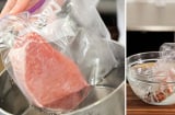 Đang vội mà cần rã đông thịt cứ làm theo cách này, 10 phút là xong ngay