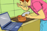 Vì sao không nên ăn khi ngồi trước máy tính?
