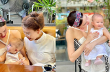 Hà Hồ gây tò mò khi chỉ đưa con gái Lisa đi cà phê, hóa ra Leon phải ở nhà vì quá nghịch