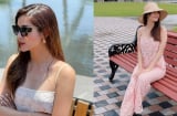 Cùng diện một set đồ, Huyền My trông sang chảnh bao nhiêu thì Diễm My lại như đang mặc đồ ngủ