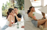 Ngọc Trinh lộ ảnh uống rượu cùng Vũ Khắc Tiệp, say khướt đến mức nằm vật vã trên nền đất
