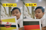 Quý tử nhà Hòa Minzy nhận diện 19 quốc kỳ, dân mạng đồng loạt trầm trồ