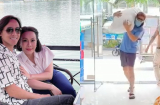 Việt Hương xót xa khi nhìn ông xã đi không vững lúc vác bao gạo tiếp tế