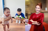 Bảo Thanh khoe ảnh các con và 'lầy lội' nhờ dân mạng tìm điểm khác nhau giữa hai anh em