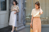 Kiểu váy giấu nhẹm khuyết điểm chân to lại giúp chị em mix đồ vô cùng thanh lịch