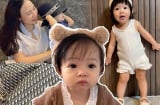 Mới chập chững bước đi, Suchin nhà Cường Đô La đã lên đồ sành điệu tạo dáng cực chuyên nghiệp