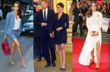 Là Công nương Hoàng Gia, cả Kate và Meghan Markle nhiều lần so kè style khi diện váy xẻ