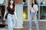 Học hỏi sao Hàn cách mix quần jeans hợp với dáng người lại sành điệu
