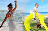 Mẹ Hồ Ngọc Hà khoe tư thế yoga khó nhằn với vòng eo thon gọn, săn chắc không kém con gái