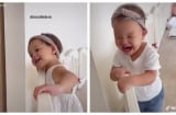 Biểu cảm của cặp song sinh nhà Hà Hồ khi tự soi gương: Lisa điệu đà, Leon khoái chí