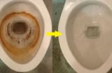 Bồn cầu dùng lâu đóng cặn vàng khè, hôi hám, dội thứ nước này sau 15 phút là trắng bong như mới