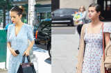 Học lỏm Selena Gomez mẹo làm mới những chiếc váy họa tiết đồng quê