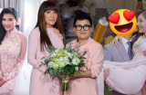 Những cô dâu Vbiz khoe vẻ đẹp nền nã trong áo dài cưới màu hồng: Thanh Hà U60 vẫn cực trẻ trung