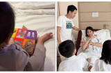 Tăng Thanh Hà hiếm hoi khoe ảnh con trai thứ 3 lớn phổng phao và đã biết ngồi đọc sách