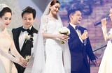 Dàn Hậu Việt diện toàn thiết kế váy cưới kín đáo mà vẫn ghi điểm sang trọng