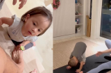 Hà Hồ thích thú khoe được con gái Lisa làm nail, nhóc tỳ Leon bắt chước mẹ tập yoga cực yêu