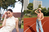 Lương Thùy Linh và style lạ đời: Mặc gợi cảm giữa trời buốt giá, diện áo hai dây ngắn đi chạy bộ