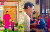 Hà Hồ khoe loạt ảnh cặp song sinh đi chúc Tết ông bà: Leon ngoan xỉu, Lisa hóa thiếu nữ lạnh lùng