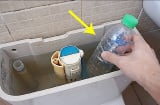 Đặt một chai nhựa vào bể nước bồn cầu, nhận lợi ích đặc biệt này, chị em chắc chắn sẽ thích