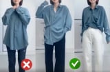 Nhanh trí biến tấu một chiếc sơ mi oversize thành những kiểu thời trang mới mẻ và độc lạ, không hề đơn điệu