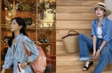 Màu xanh phủ sóng streetstyle của các quý cô sành điệu, vừa tươi mới vừa đầy cá tính
