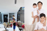 Cường Đô La chuẩn ông bố bỉm sữa, vừa đẩy nôi ru con trai ngủ vừa cõng con gái trên vai