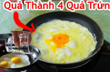 Rán trứng cho thêm 1 thìa này: Trứng vàng xốp, 2 quả mà nhiều như 4 quả