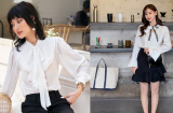 9 công thức diện áo blouse buộc dây ưng mắt mà bạn có thể áp dụng trong mùa lạnh