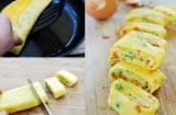 Rán trứng nhớ thêm thứ này vào, trứng xốp mịn, 2 quả mà nở phồng như 4 quả