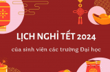 Lịch nghỉ tết Nguyên Đán 2024 của Mừng SHBET phiên bản mới 2025 các trường trên cả nước mới nhất