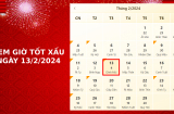 Xem giờ tốt xấu ngày 13/2/2024 - mùng 4 Tết Giáp Thìn, xem lịch âm ngày 13/2/2024