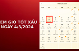 Xem giờ tốt xấu ngày 4/3/2024 chuẩn nhất, xem lịch âm ngày 4/3/2024