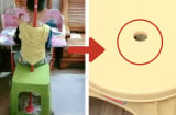 Ghế nhựa thường có một lỗ tròn ở giữa, tại sao lại vậy?