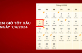 Xem giờ tốt xấu ngày 7/4/2024 chuẩn nhất, xem lịch âm ngày 7/4/2024