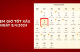 Xem giờ tốt xấu ngày 8/4/2024 chuẩn nhất, xem lịch âm ngày 8/4/2024