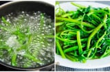 Luộc rau muống nước lạnh dễ thâm đen: Làm cách này rau xanh mướt, giòn sần sật không mất dinh dưỡng