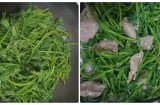 Chỉ với vài bước là hoàn thành món rau lang xào thịt bò thơm ngon, thanh nhiệt cho bữa cơm