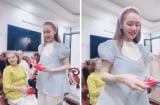 Nhã Phương lộ cánh tay gầy khẳng khiu gây hoang mang