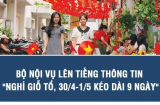 Bộ Nội vụ xác thực: Người lao động có được nghỉ 9 ngày liên tiếp Giỗ Tổ và 30/4-1/5?