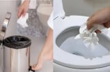 Giấy vệ sinh dùng xong nên vứt vào bồn cầu hay vứt vào thùng rác?