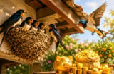 Nhà có loài chim này làm tổ dưới mái không giàu cũng chẳng thiếu Tiền