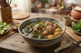 Cách nấu canh rau sắn móng giò ngon tại nhà