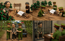 Mâu thuẫn vợ chồng khi làm rẫy, chồng ra tay sát hại vợ rồi bỏ trốn
