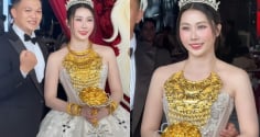 Cô dâu Vĩnh Long gây sốt với bó hoa cưới bằng vàng, dân mạng trầm trồ không ngớt