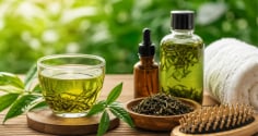 Cách dùng trà xanh đúng có thể hỗ trợ ngăn tóc bạc sớm, giảm rụng tóc và giúp tóc khỏe hơn