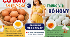 Có bầu ăn trứng gà hay trứng vịt bổ hơn?