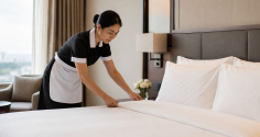 Khách sạn có thay toàn bộ chăn ga sau mỗi lượt khách không?